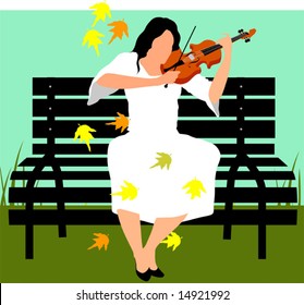 silhouette of a lady playing violin	