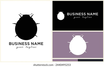 silhouette ladybug beetles logo template