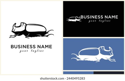 silhouette ladybug beetles logo template