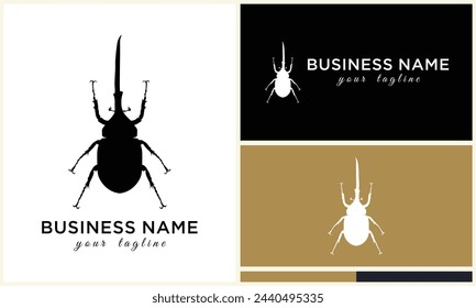 Silhouette Marienkäfer-Logo-Vorlage