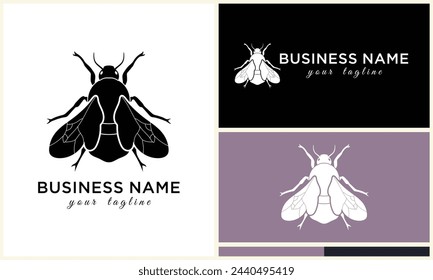 silhouette ladybug beetles logo template