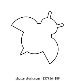 silhouette of ladybug icon. Element of zoo for mobile concept and web apps icon. Outline, thin line icon for website design and development, app development