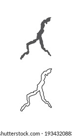 silueta del lago Como. ilustración vectorial