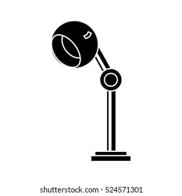 silhouette lamp bulb light office icon
