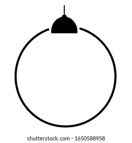 Silhouette of a lamp and white writing space 