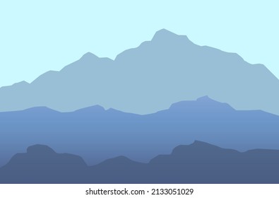 silhouette landscape mountains light and shadow
