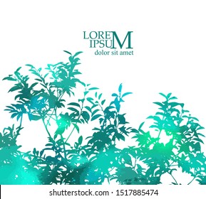 The silhouette of the landscape of nature. Vector illustration