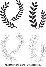 silhouette leaf illustration , modern leaf silhouette