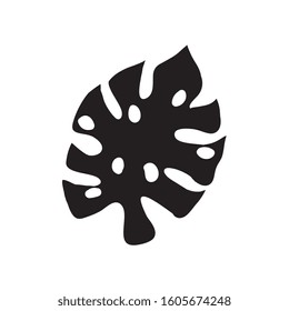 silhouette of leaf nature tropical isolated icon vector illustration design