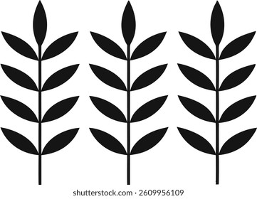 silhouette of leaf vector illustration with creative logo