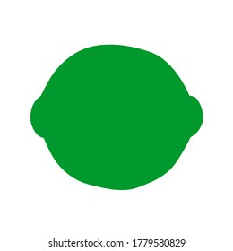 Silhouette lemon vector icon isolated on white background. Fruit illustration sign symbol in flat style