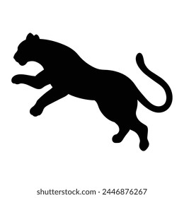 silueta de un leopardo en blanco