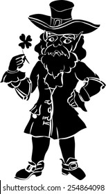 Silhouette of leprechaun