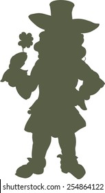 Silhouette of leprechaun