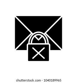 silhouette letter message with packlock bad security