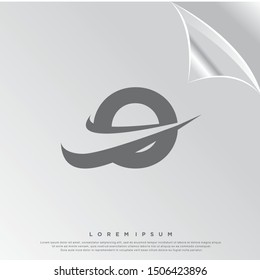 silhouette letter O logo. simple design. vector icon illustration