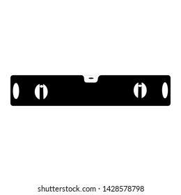 silhouette level building on white background