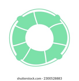 Silhouette of lifebuoy. Vector illustration