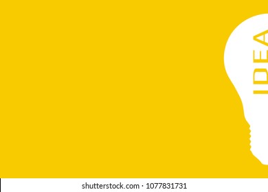 The silhouette of the light bulb to signify ideas. Original abstract vector illustration.