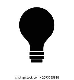 Silhouette of a light bulb. Vectors about inspirations and ideas.
