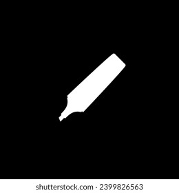 Silhouette of the Light color marking pen to highlight text or neon colored pen, can use for Art Illustration, Logo Gram, Pictogram, Apps, Website, or Graphic Design Element. Vector Illustration