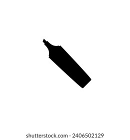 Silhouette of the Light color marking pen to highlight text or neon colored pen, can use for Art Illustration, Logo Gram, Pictogram, Apps, Website, or Graphic Design Element. Vector Illustration