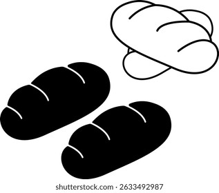 silueta, forro Pan de pan