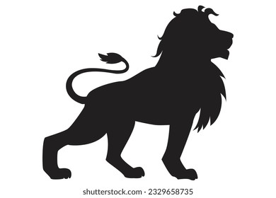 silhouette of a lion vector