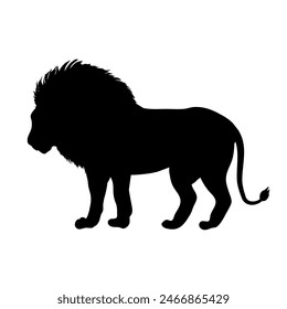 silhouette of a lion - vector illustration