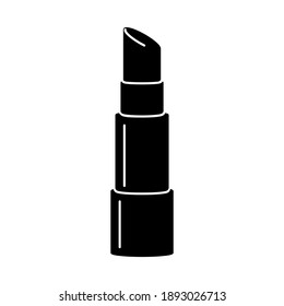 Silhouette lipstick for cosmetic beauty symbol vector