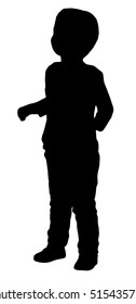 Silhouette Little Boy Stock Vector (Royalty Free) 515435713 | Shutterstock