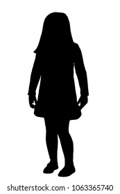 Silhouette of a little girl