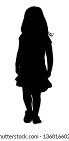 
Silhouette of a little girl