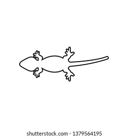 silhouette of a lizard icon. Element of zoo for mobile concept and web apps icon. Outline, thin line icon for website design and development, app development