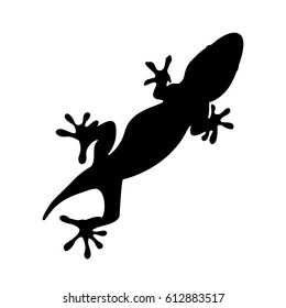 Silhouette Lizard Small Tail Vector Isolated Stock Vector (Royalty Free ...