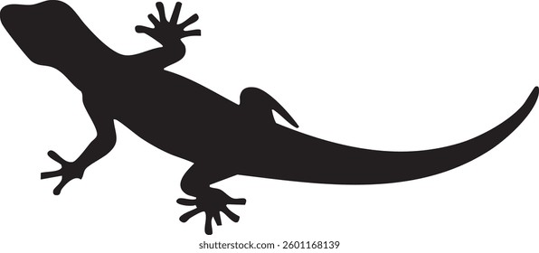 silhouette of a lizard vector