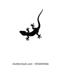 Silhouette Lizard Vector Icon Logo and Symbols Template