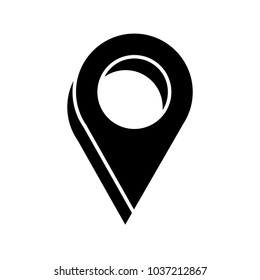 silhouette location map symbol to geography destination