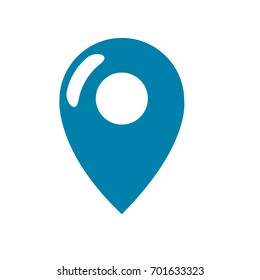 silhouette location symbol to destination geography map