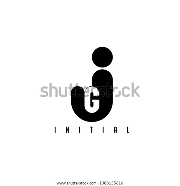 Silhouette Logo Combination Letters J G Stock Vector (Royalty Free ...