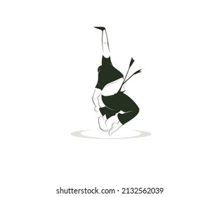 Silhouette logo design male dancer