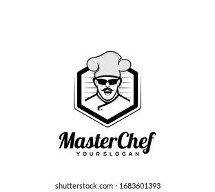 Silhouette Logo Design Vector Masterchef Stock Vector (Royalty Free ...