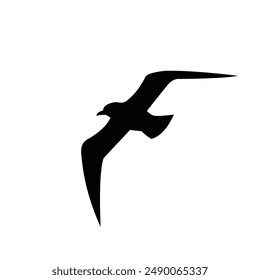 silhouette logo of an eagle flying in the sky