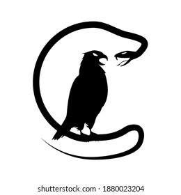 Logo de la lombinación del águila y la lucha de las serpientes