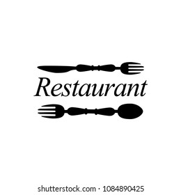 silhouette logo fork and spoon