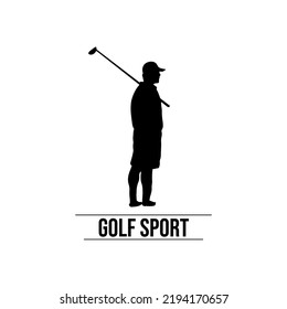 Silhouette Logo Golf Player Illustrationen 