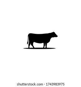 silhouette logo of milk-producing cows
