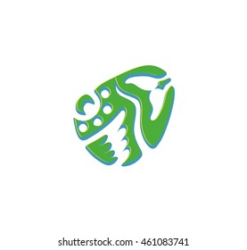 silhouette logo (tail, wing, paw, animals, birds, fish)
