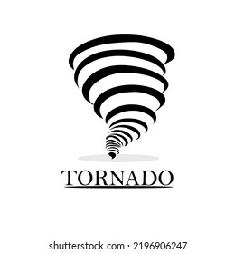 Silhouette of Logo Tornado Illustrations on White Background 