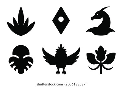 Silhouette logo versatile illustration for adaptable and engaging brand design